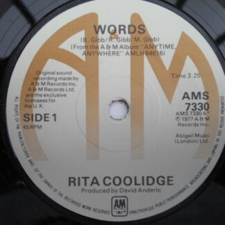 Rita Coolidge Words 7" A&M AMS7330 EX 1977