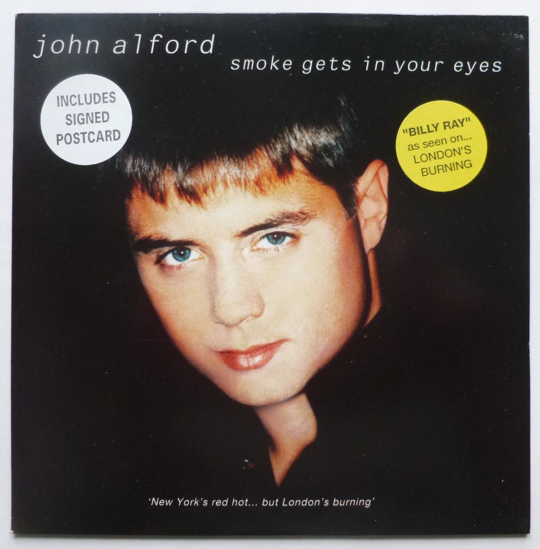John Alford Smoke Gets In Your Eyes 7" Love This LUVTHIS 7 EX /EX 1999 picture sleeve, with postcard with printed signature (not autograph)" - Image 2