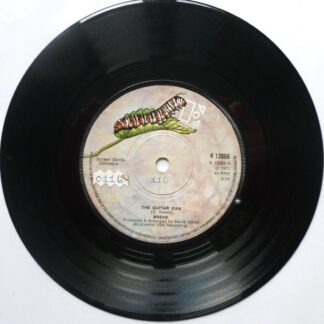 Bread The Guitar Man 7" Elektra K12066 EX 1972 there is a sticker on side one label and the number 116 written small on both sides of the label, there is 2mm drill hole in label rim