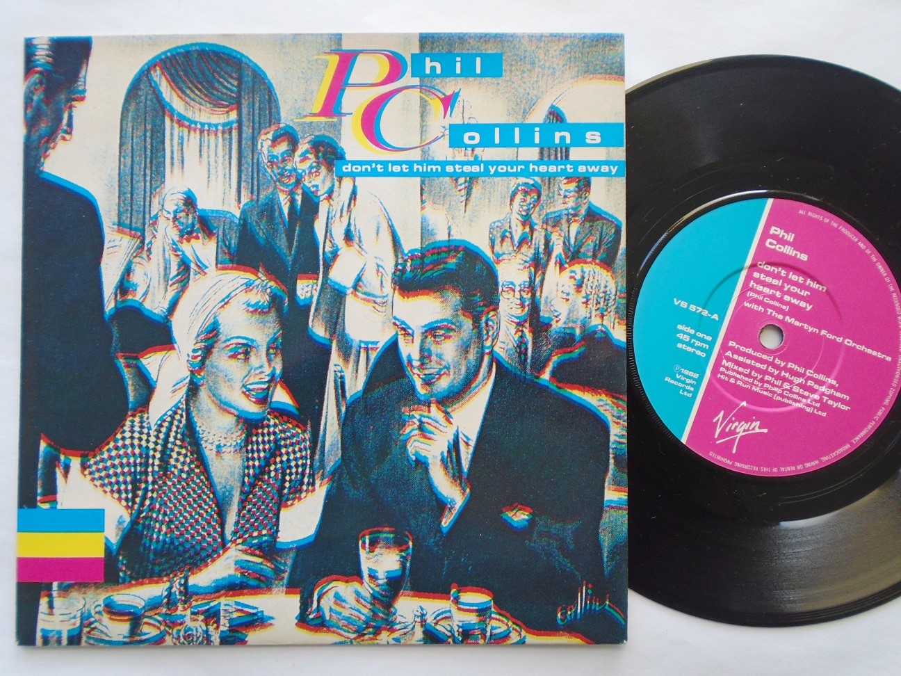 Phil Collins Don't Let Him Steal Your Heart Away 7" Virgin VS572 EX/EX 1982 picture sleeve