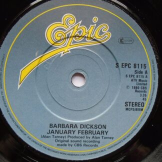 Barbara Dickson January February 7" Epic SEPC8115 EX 1980