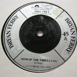 Bryan Ferry Sign Of The Times 7" EG 2001798 EX 1978