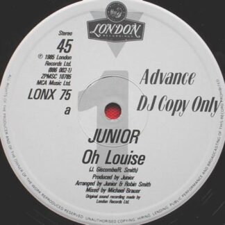 Junior Oh Louise 12" London LONX75 EX 1985 12 inch, DJ copy