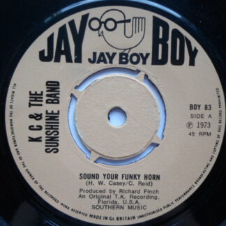 KC & Sunshine Band Sound Your Funky Horn 7" Jay Boy BOY83 EX 1973