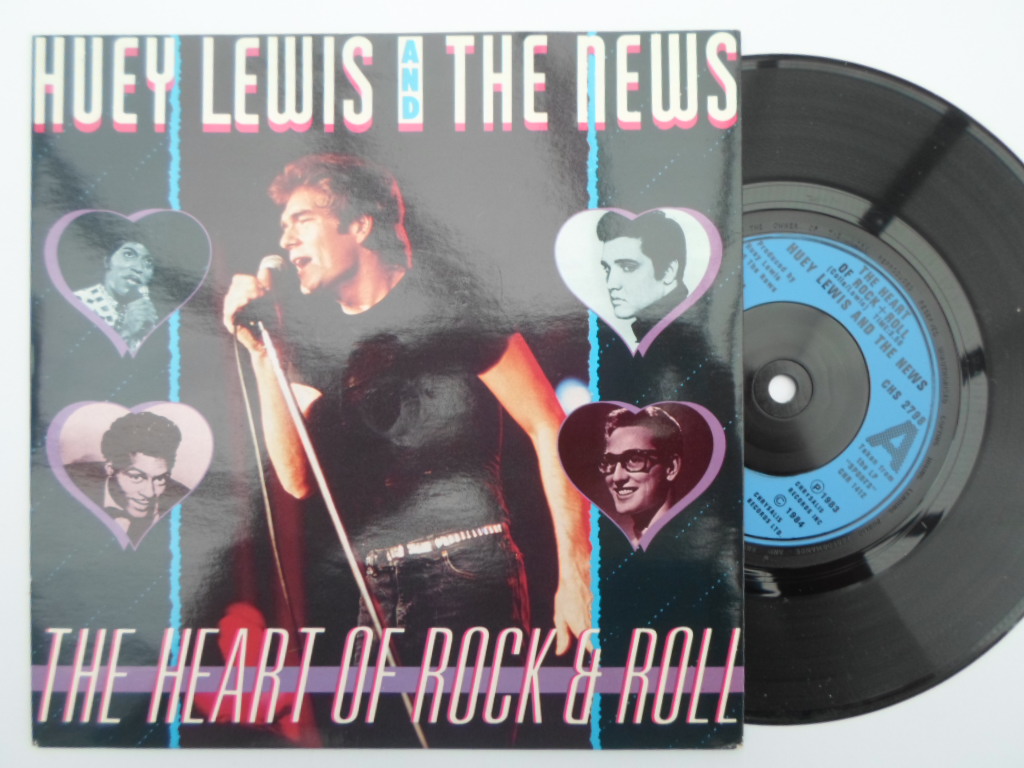 Huey Lewis & News Heart Of Rock And Roll 7" Chrysalis CHS2798 EX/EX 1984 picture sleeve
