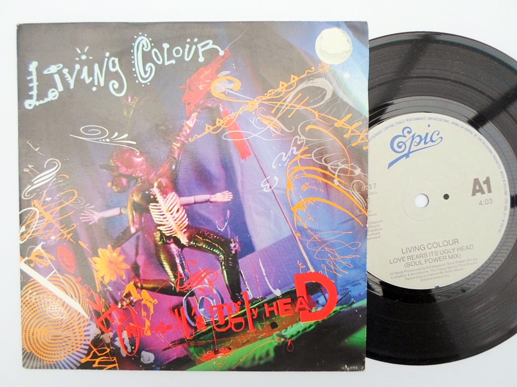 Living Colour Love Rears It's Ugly Head 7" Epic 6565937 EX/EX 1990 picture sleeve