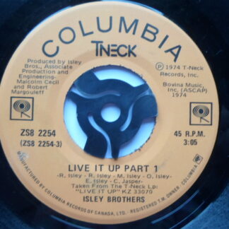 Isley Brothers Live It Up Part 1 7" Columbia ZS82254 EX 1974 Canadian pressing