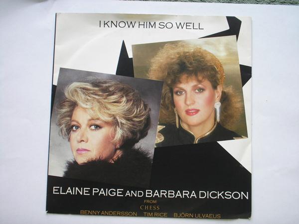 Elaine Paige & Barbara Dickson I Know Him So Well 7" RCA CHESS3 EX/VG 1984 b-side by London Sympony Orchestra