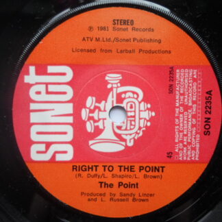 Point Right To The Point 7" Sonet SON 2235 EX 1981