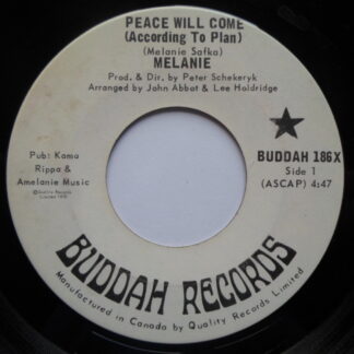 Melanie Peace Will Come According To Plan 7" Buddah 186X EX 1970s Canadian pressing