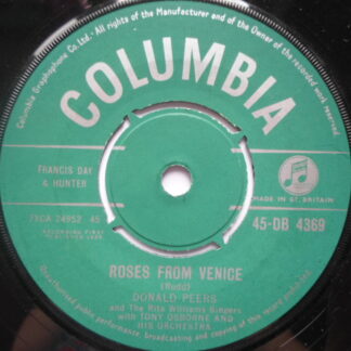 Donald Peers Roses From Venice 7" Columbia DB4369 EX 1959