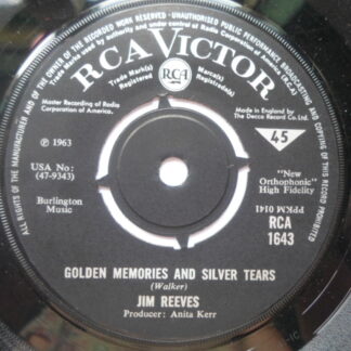 Jim Reeves Golden Memories And Silver Tears 7" RCA Victor RCA1643 EX 1967