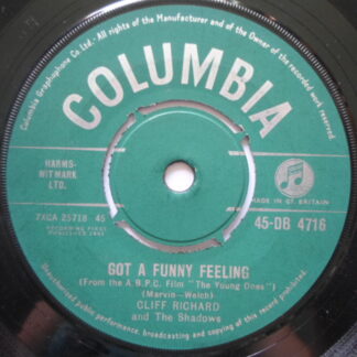 Cliff Richard Got A Funny Feeling 7" Columbia DB4716 EX 1961 green label