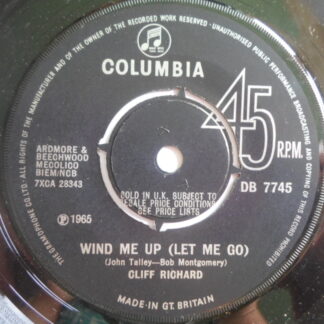 Cliff Richard Wind Me Up Let Me Go 7" Columbia DB7745 EX 1965 b-side with Shadows