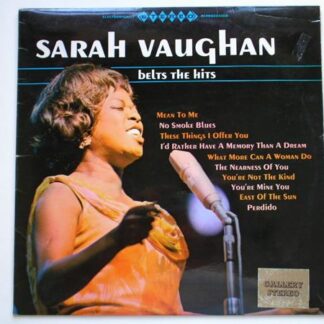 Sarah Vaughan Belts The Hits LP Gallery DEA1020 EX/EX 1970