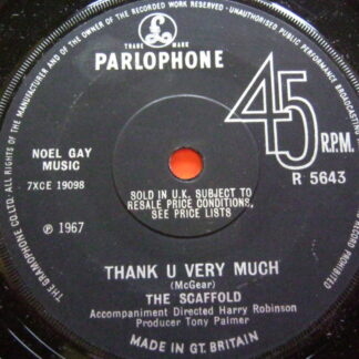 Scaffold Thank U Very Much 7" Parlophone R5643 EX 1967