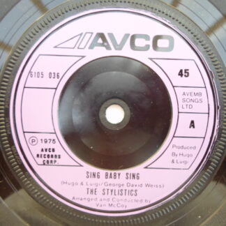 Stylistics Sing Baby Sing 7" Avco 6105036 EX 1975