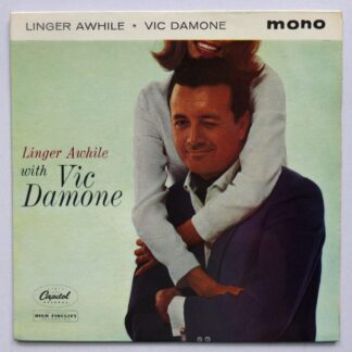 Vic Damone Linger Awhile EP Capitol EAP41646 VG/VG 1962 picture sleeve front is nice but there is writing on rear at top left corner. The record plays well with just a bit of surface crackle at the start. The centre is pushed out and there is writing on side one label