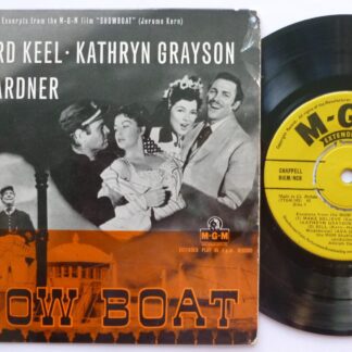 Show Boat EP MGM MGMEP603 EX/VG 1950s laminate is starting to peel on picture sleeve, with Kathryn Grayson & Howard Keel
