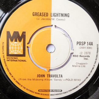 John Travolta Greased Lightning 7" Midsong POSP14 EX 1978