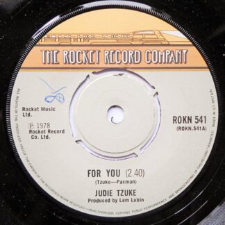 Judie Tzuke For You 7" Rocket ROKN541 EX 1978 paper label, 85 is written on side one label