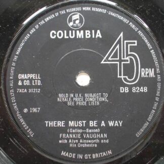 Frankie Vaughan There Must Be A Way 7" Columbia DB8248 EX 1967