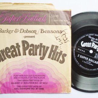 Clair flexi Sonoco MCPS EX/EX 1970s Super Ballads flexi in picture sleeve, Barker & Dobsons promotional disc