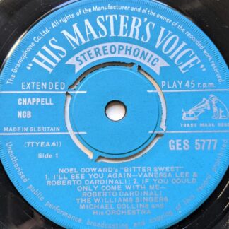 Bitter Sweet EP HMV GES5777 EX 1958 stereo, with Vanessa Lee & Julie Dawn, Michael Collins & His Orchestra