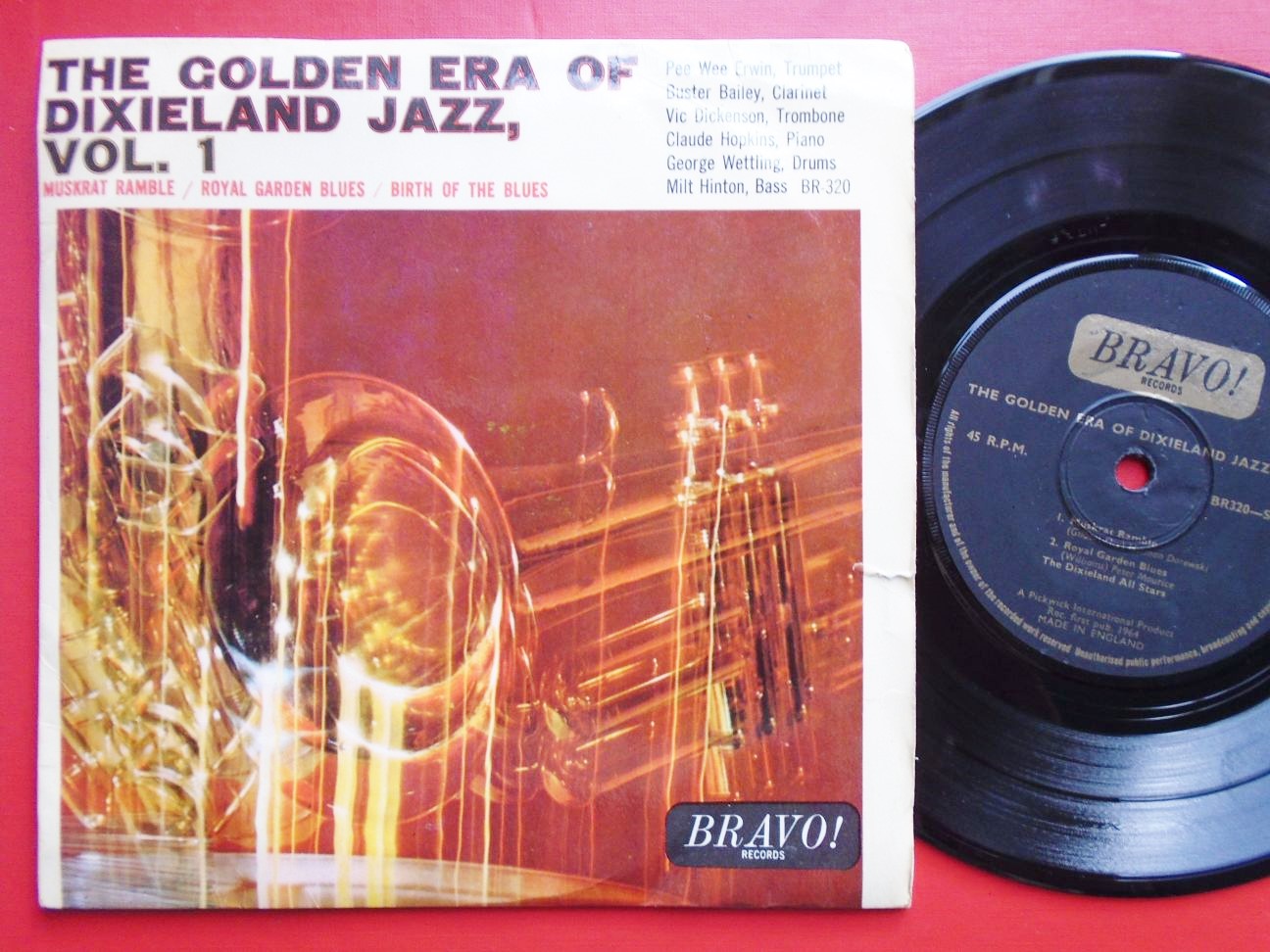 Golden Era Of Dixieland Jazz Vol 1 EP Bravo BR320 VG/VG 1964 picture sleeve, with Pee Wee Erwin & Vic Dickenson