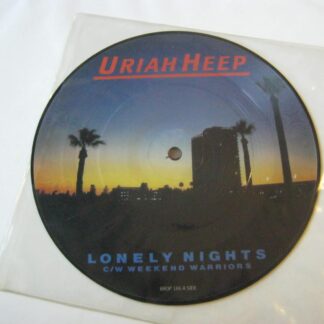 Uriah Heep Lonely Nights 7"PD Bronze BROP 166 EX 1983 7" picture disc in pvc sleeve