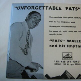 Fats Waller Unforgettable Fats EP HMV 7EG8255 EX/EX 1950s picture sleeve