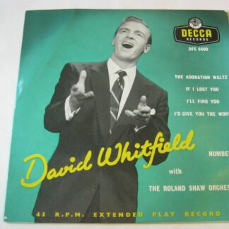 David Whitfield David Whitfield Number 2 EP Decca DFE6400 EX/EX 1958 picture sleeve, with Roland Shaw & His Orchestra