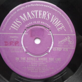 Ronnie Hilton On The Street Where You Live 7" HMV POP479 VG 1958