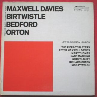 New Music From London LP Mainstream MS5001 EX/EX 1960s US pressing, laminate on the sleeve is slightly peeling on the spine, Tracks: Peter Maxell Davies - Antechrist With Pierrot Players - Judith Pearce, Alan Hacker, Duncan Druce, Jennifer Ward Clarke, Stephen Pruslin & Barry Quinn, Harrison Birtwistle - Ring