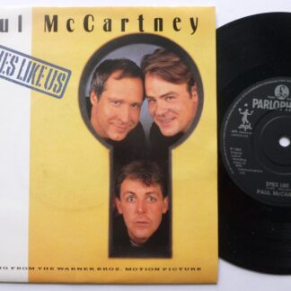 Paul McCartney Spies Like Us 7" Parlophone R6118 EX/EX 1985 picture sleeve, b-side with Wings