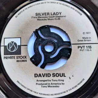David Soul Silver Lady 7" Private Stock PVT115 EX 1977 Record has machine-cut centre