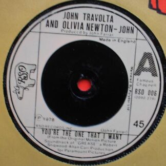 John Travolta & Olivia Newton John You're The One That I Want 7" RSO RSO006 EX 1978 b-side features Ernie Watts