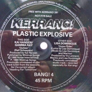 Kerrang Plastic Explosive 4 flexi BANG4 M 1990 flexi, with Kai Hansen, Gamma Ray & Lisa Dominique