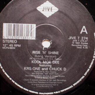 Moe Dee Rise And Shine Long 12" Jive JIVET274 EX/EX 1991 12 inch, as Kool Moe Dee, featuring DRS-One & Chuck D