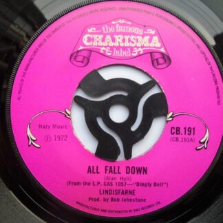 Lindisfarne All Fall Down 7" Charisma CB191 VG/VG 1972 picture sleeve, there is felt tip A on the side one label