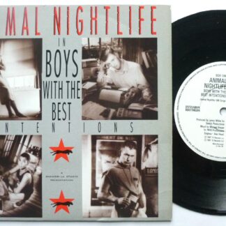 Animal Nightlife Boys With The Best Intentions 7" 10 TEN185 EX+/VG+ 1987 picture sleeve has small green sticker on front