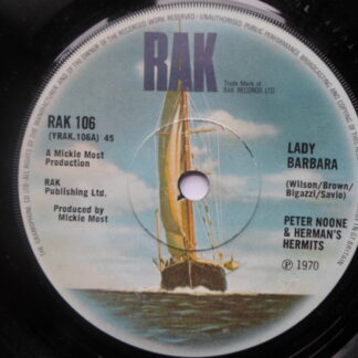 Peter Noone & Herman's Hermits Lady Barbara 7" Rak RAK106 EX 1970