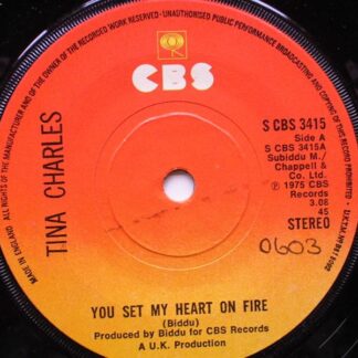 Tina Charles You Set My Heart On Fire 7" CBS SCBS3415 EX 1975