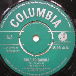 Russ Conway Rule Britannia 7" Columbia DB4418 EX 1960