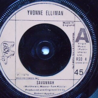 Yvonne Elliman Savannah 7" RSO RSO4 EX 1978