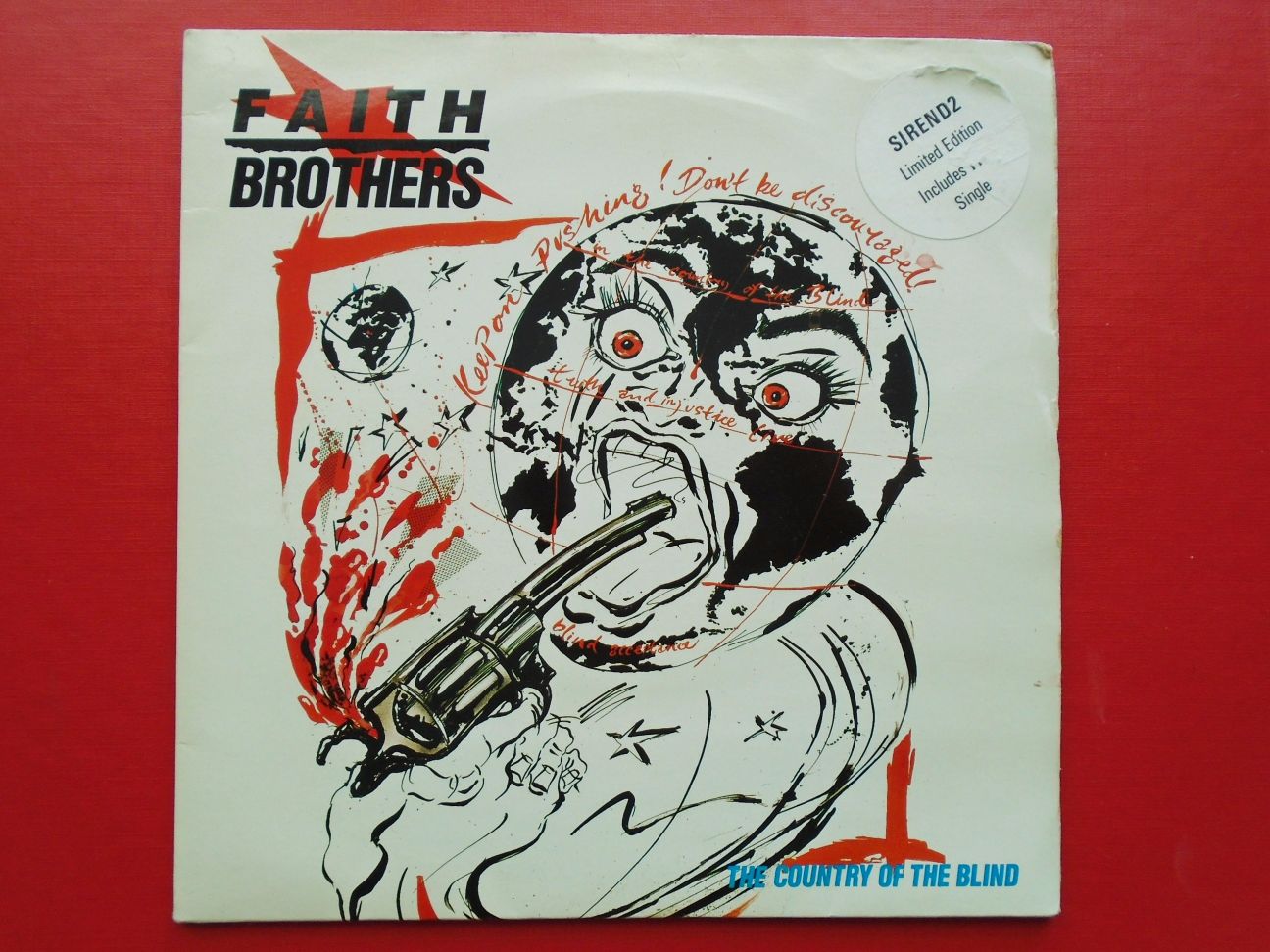 Faith Brothers Country Of The Blind 2x7" Siren SIREND2 VG/VG 1985 picture sleeve, double single
