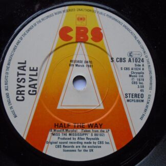 Crystal Gayle Half The Way 7" CBS SCBSA1024 EX 1979 demo