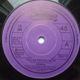 Genesis Follow You Follow Me 7" Charisma CB309 VG 1978 Irish pressing