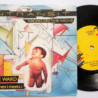 Intransit Micro On The Move 7" Embryo Arts EAS5 EX /EX 1985 picture sleeve, Belgian pressing, b-side by Pete Ward