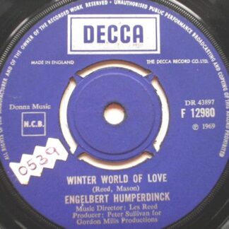 Engelbert Humperdinck Winter World Of Love 7" Decca F12980 EX 1969